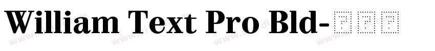 William Text Pro Bld字体转换